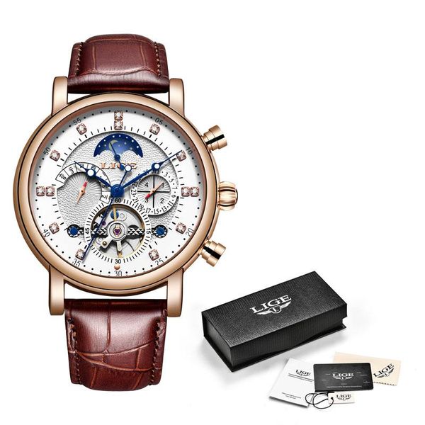 tourbillon men watches fashion business automatic mechanical watch casual leather waterproof relogio masculino wristwatches, Slivery;brown
tourbillon men watches fashion business automatic mechanical watch casual leather waterproof relogio masculino wristwatches, Slivery;brown
