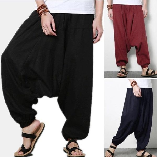 men's pants streetwear harem men hip-hop drop crotch cotton joggers wide leg trousers chic loose pantalones hombre, Black
men's pants streetwear harem men hip-hop drop crotch cotton joggers wide leg trousers chic loose pantalones hombre, Black