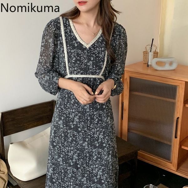 neploe floral print dress women korean chic v neck long sleeve vestidos autumn casual high waist mid calf dresses 3c696 210514, Black;gray
neploe floral print dress women korean chic v neck long sleeve vestidos autumn casual high waist mid calf dresses 3c696 210514, Black;gray