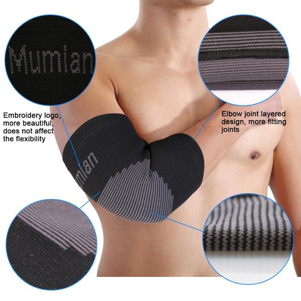 elbow & knee pads 1 pcs elastic support breathable tennis basketball arthritis epicondylitis pain brace gym sport protectors, Black;gray
elbow & knee pads 1 pcs elastic support breathable tennis basketball arthritis epicondylitis pain brace gym sport protectors, Black;gray