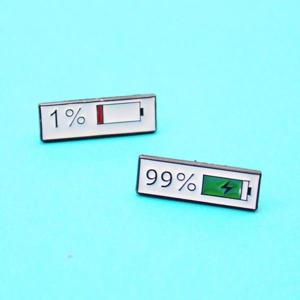 pins, brooches cute 99% and 1% battery enamel brooch lovely green red energy pins lapel backpack badge jewelry gift for women, Gray
pins, brooches cute 99% and 1% battery enamel brooch lovely green red energy pins lapel backpack badge jewelry gift for women, Gray