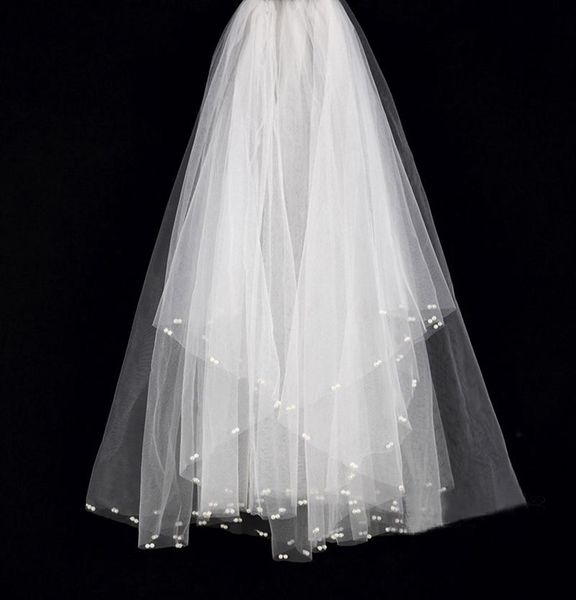 bridal veils arrival ivory pearls veil wedding velo de novia catedral short accessories voile mariage, Black
bridal veils arrival ivory pearls veil wedding velo de novia catedral short accessories voile mariage, Black