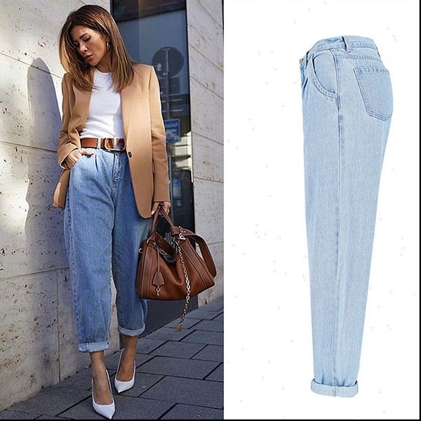 spring autumn fashion cotton women jeans denim high waist blue retro harem washed office lady casual k344
spring autumn fashion cotton women jeans denim high waist blue retro harem washed office lady casual k344