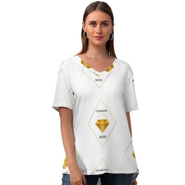 women's t-shirt diamond tee shirt fashion printed womens t v neck short sleeve summer large size, White
women's t-shirt diamond tee shirt fashion printed womens t v neck short sleeve summer large size, White