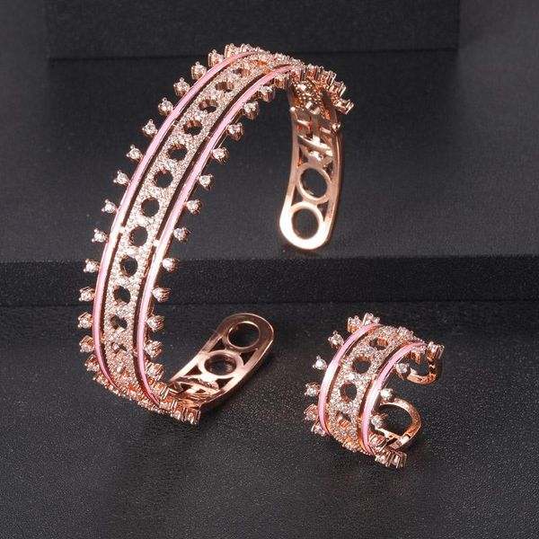 earrings & necklace janekelly luxury big2pcs jewelry set with cubic zirconia for women bridal party wedding saudi arabic dubai, Silver