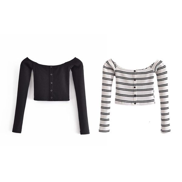 2021 elegant spring thin woman tarja knitted short fashion feminine slash neck ladies long sweater harvest, White;black
2021 elegant spring thin woman tarja knitted short fashion feminine slash neck ladies long sweater harvest, White;black