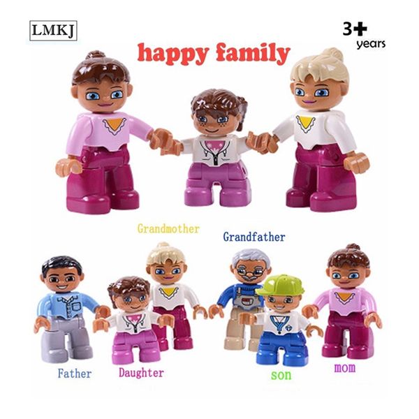 6pcs/set diy family series figures big size building blocks character toys for children birthday gifts
6pcs/set diy family series figures big size building blocks character toys for children birthday gifts