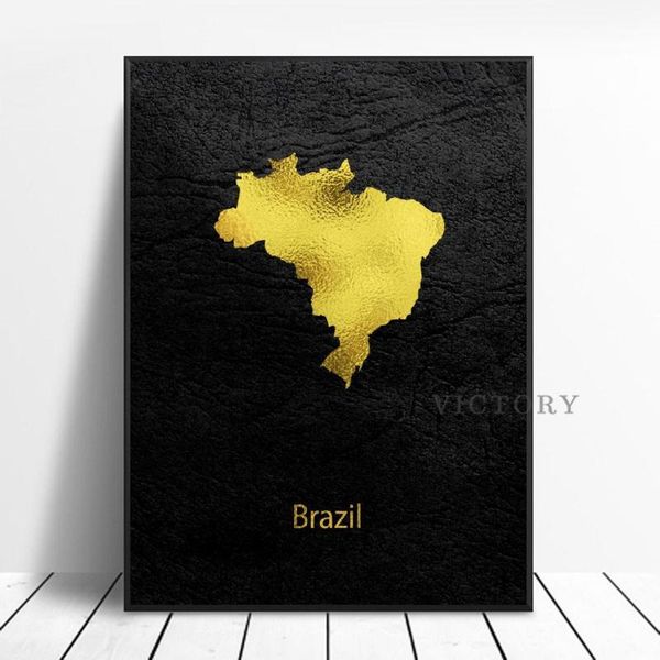 paintings brazil map art golden canvas painting wall pictures prints home decor poster decoration for living room
paintings brazil map art golden canvas painting wall pictures prints home decor poster decoration for living room