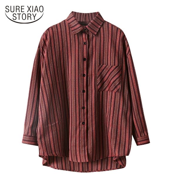 autumn korean style casual long sleeve office ladies striped shirt loose women blusas mujer de moda 6719 50 210417, White
autumn korean style casual long sleeve office ladies striped shirt loose women blusas mujer de moda 6719 50 210417, White