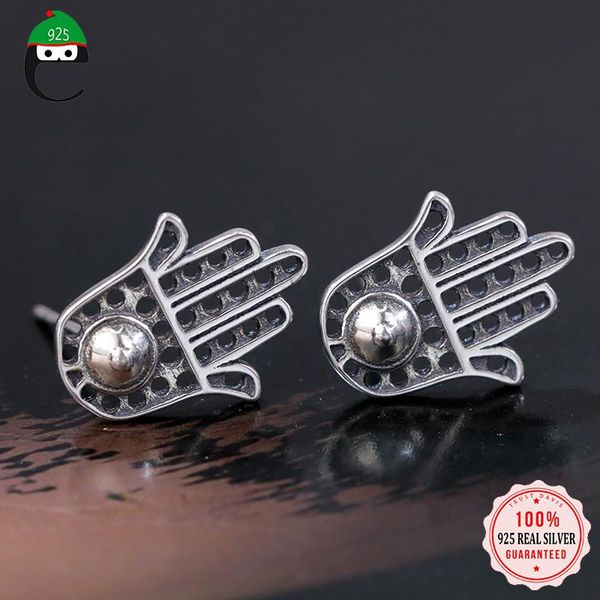 elfoplatasi real 925 sterling thai silver fashion palm stud earring for women wedding wife gilr's birthday fine jewelry dd043, Golden;silver
elfoplatasi real 925 sterling thai silver fashion palm stud earring for women wedding wife gilr's birthday fine jewelry dd043, Golden;silver
