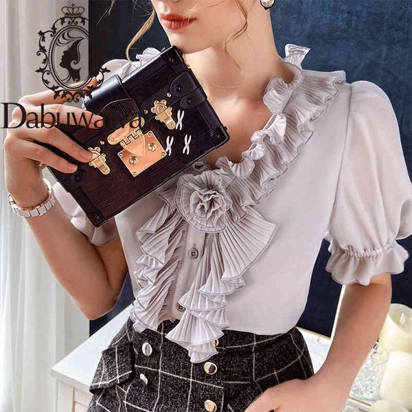 dabuwawa exclusive ruffle v-neck chiffon blouse women tie flower front puff short sleeve casual shirts women do1bcf002 210520, White
dabuwawa exclusive ruffle v-neck chiffon blouse women tie flower front puff short sleeve casual shirts women do1bcf002 210520, White