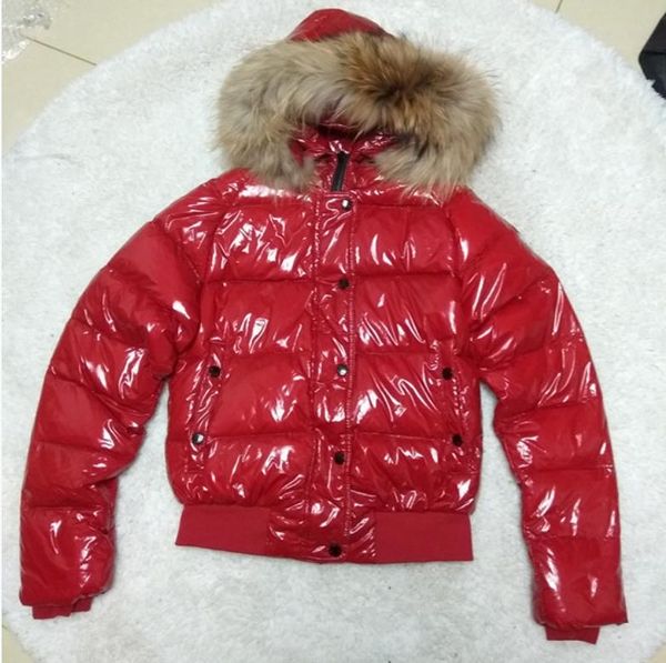 women nylon down short jacket designer lady fur hooded button zip winter outwear fashion girl stand collar warm padded coat, Black
women nylon down short jacket designer lady fur hooded button zip winter outwear fashion girl stand collar warm padded coat, Black