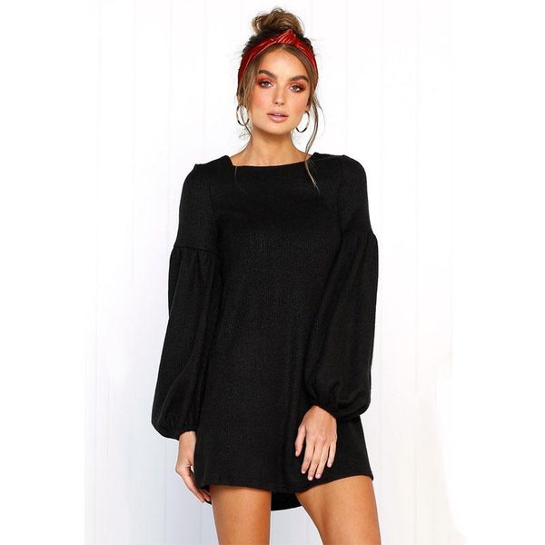 autumn long sleeve women knitted sweater ladies suit-fit mini dress loose tunic girls casual clothes black red solid dresses, Black;gray
autumn long sleeve women knitted sweater ladies suit-fit mini dress loose tunic girls casual clothes black red solid dresses, Black;gray