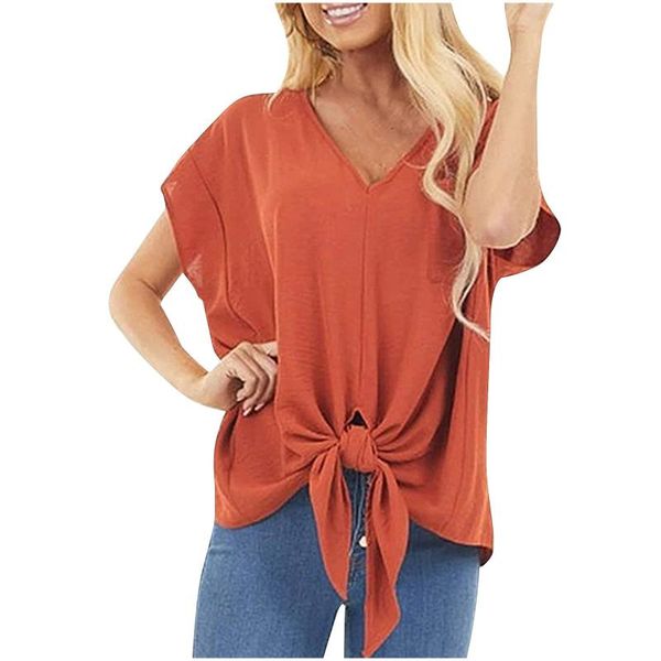 women's t-shirt 2021 summer clothes for women casual femme v-neck tie the knot pockets short sleeves tee t-shirts camisetas de muje, White
women's t-shirt 2021 summer clothes for women casual femme v-neck tie the knot pockets short sleeves tee t-shirts camisetas de muje, White