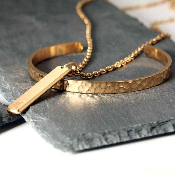 jewelry sets bracelet bangles necklace jewelery set 316l stainless steel gold grain texture delicate opening cuff men, Black
jewelry sets bracelet bangles necklace jewelery set 316l stainless steel gold grain texture delicate opening cuff men, Black