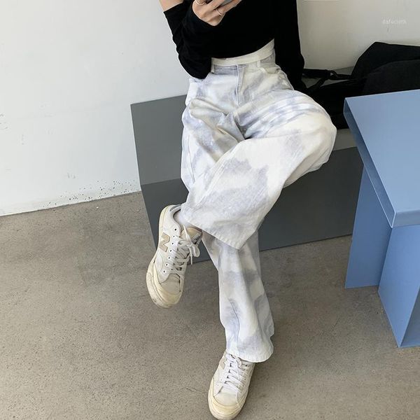 jeans woman spring and autumn tie-dye women straight loose high waist mopping splash-ink wide leg pants women's, Blue
jeans woman spring and autumn tie-dye women straight loose high waist mopping splash-ink wide leg pants women's, Blue
