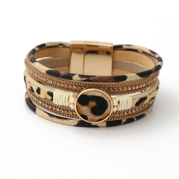 tennis vintage fashion mother day gift wide magnetic hematite clasps leopard leather stackable bracelets for women jewelry accessories, Golden;silver
tennis vintage fashion mother day gift wide magnetic hematite clasps leopard leather stackable bracelets for women jewelry accessories, Golden;silver