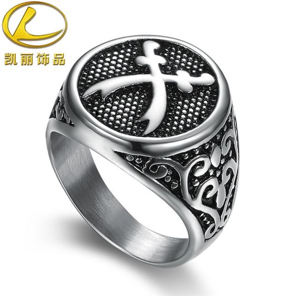 punk style jewelry navy warship pirate double knife titanium steel ring men's smear, Silver
punk style jewelry navy warship pirate double knife titanium steel ring men's smear, Silver