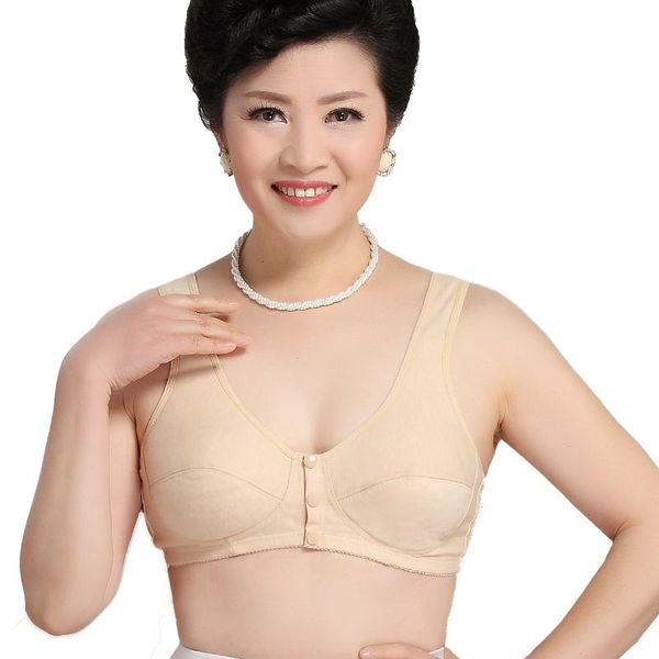bras women cotton front-close bralette cup middle age everyday wear bra large size lingerie femme brassieres vest, Red;black
bras women cotton front-close bralette cup middle age everyday wear bra large size lingerie femme brassieres vest, Red;black