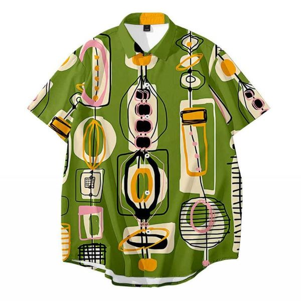 men's casual shirts 2021 short-sleeved series digital printing summer break loose shirt, White;black
men's casual shirts 2021 short-sleeved series digital printing summer break loose shirt, White;black