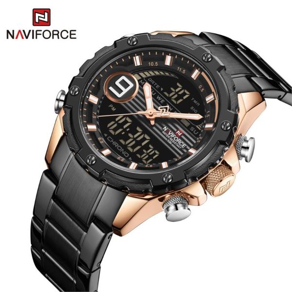 wristwatches naviforce brand men watch chronograph dress business watches clock analog digital 3atm waterproof wristwatch stainless stee, Slivery;brown
wristwatches naviforce brand men watch chronograph dress business watches clock analog digital 3atm waterproof wristwatch stainless stee, Slivery;brown