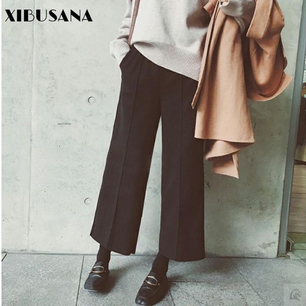 woolen cross pants for women's 2021 autumn winter thicken high waist loose straight wide leng ankle length pant female & capris, Black;white
woolen cross pants for women's 2021 autumn winter thicken high waist loose straight wide leng ankle length pant female & capris, Black;white