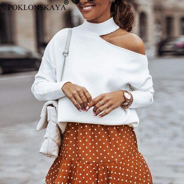 women's sweaters 2021 women pullovers halter off shoulder autumn sweater long sleeve streetwear casual jumper ladies clothes pull femme, White;black
women's sweaters 2021 women pullovers halter off shoulder autumn sweater long sleeve streetwear casual jumper ladies clothes pull femme, White;black