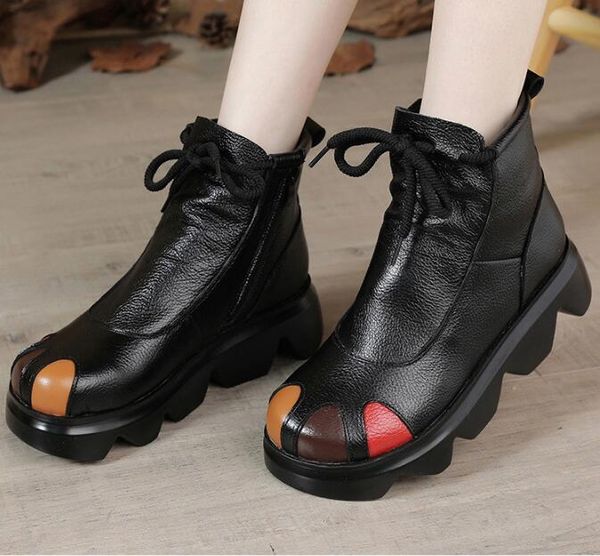 boots 2012 women real leather short ankle with thick soles english style women's shoes cake sole, Black
boots 2012 women real leather short ankle with thick soles english style women's shoes cake sole, Black