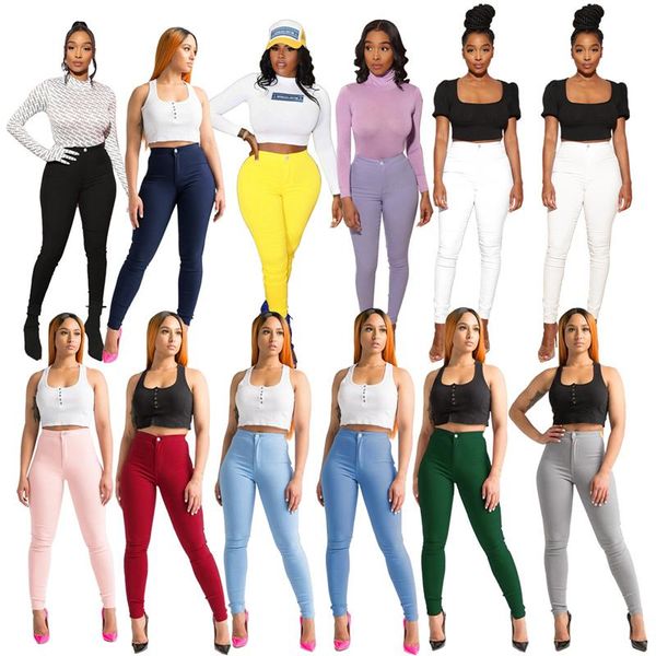 women's jeans 2021 style women fashion solid color high stretch skinny narrow leg waist slim pencil pants lady casual trousers, Blue
women's jeans 2021 style women fashion solid color high stretch skinny narrow leg waist slim pencil pants lady casual trousers, Blue