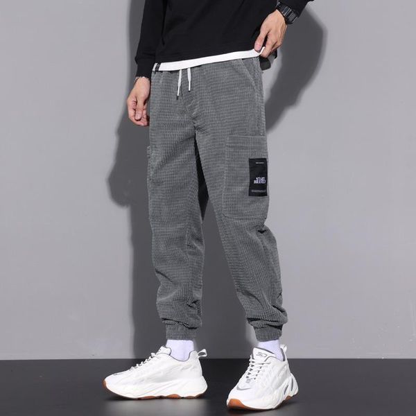 men's pants corduroy sports autumn trendy loose tappered sweatpants large size plaid casual long mens fashion, Black
men's pants corduroy sports autumn trendy loose tappered sweatpants large size plaid casual long mens fashion, Black