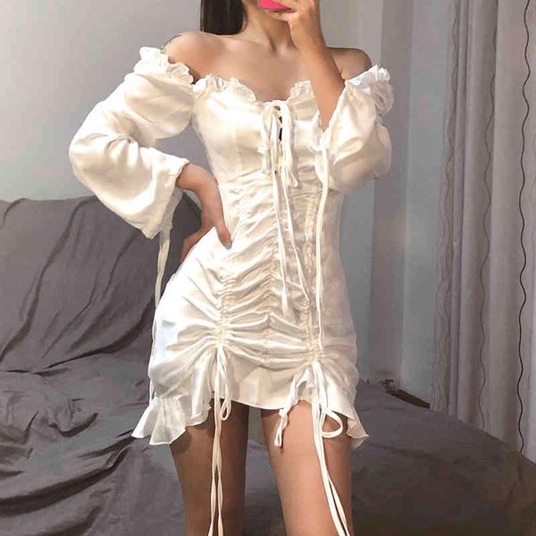 spring female party slash neck solid color long sleeve minimalist drawstrinf ribbon skinny mini dress 8y696 210510, Black;gray
spring female party slash neck solid color long sleeve minimalist drawstrinf ribbon skinny mini dress 8y696 210510, Black;gray