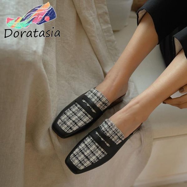 dress shoes doratasia brand female fashion pumps square toe patchwork heel women slip on office casual woman, Black
dress shoes doratasia brand female fashion pumps square toe patchwork heel women slip on office casual woman, Black