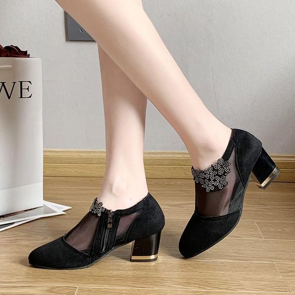 sandals lady 2021 suede mesh with heel side zipper women's stylish and comfortable 35-43 plus size party shoes, Black
sandals lady 2021 suede mesh with heel side zipper women's stylish and comfortable 35-43 plus size party shoes, Black