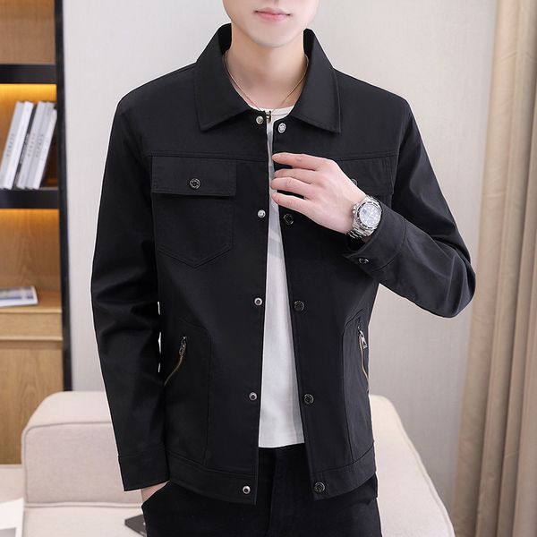 men's jackets 2021 spring and autumn fashion jacket loose casual lapel nice man jacket, versatile clothing, Black;brown
men's jackets 2021 spring and autumn fashion jacket loose casual lapel nice man jacket, versatile clothing, Black;brown