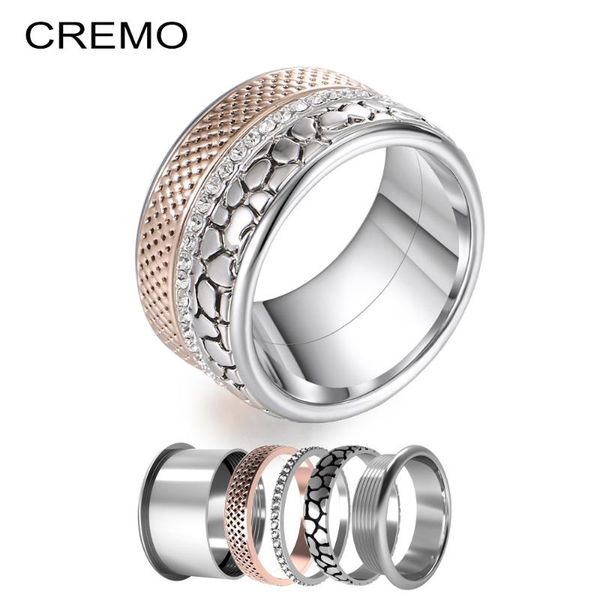 wedding rings cremo stainless steel vintage band zircon ring rose gold luxury interchangeable bijoux femme lovers, Slivery;golden
wedding rings cremo stainless steel vintage band zircon ring rose gold luxury interchangeable bijoux femme lovers, Slivery;golden