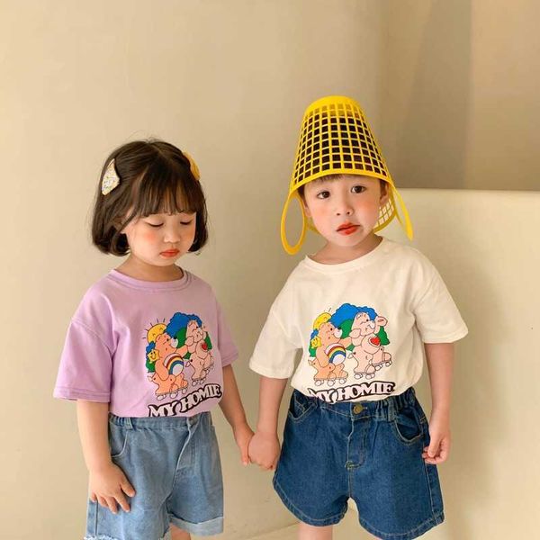 summer kids cartoon printing short sleeve t shirts boys and girls loose casual 210615, Blue
summer kids cartoon printing short sleeve t shirts boys and girls loose casual 210615, Blue