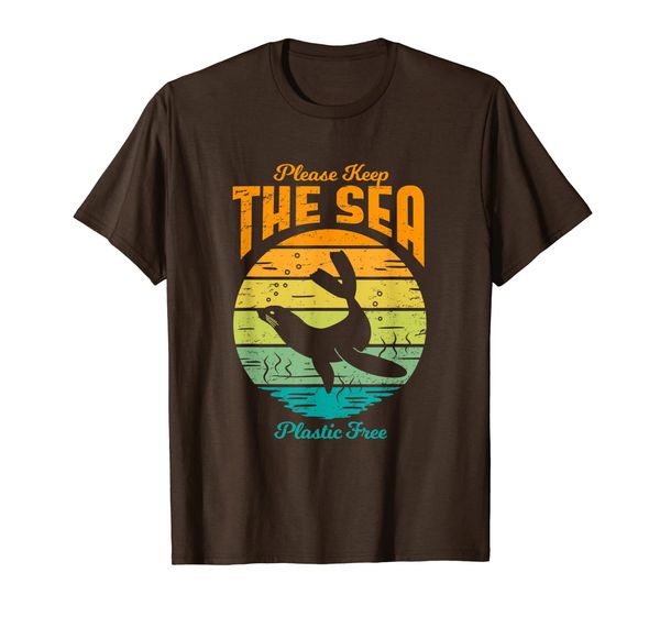 seal please keep the sea plastic - retro t-shirt, White;black
seal please keep the sea plastic - retro t-shirt, White;black