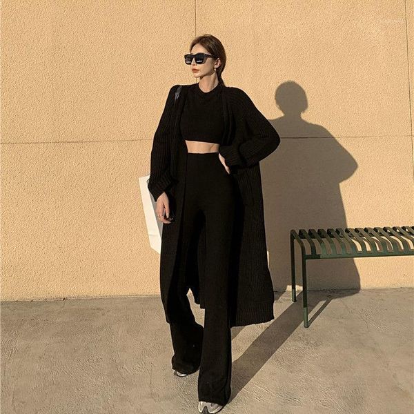 autumn women's knitted tracksuit 3 pieces set long sleeve cardigan and sleeveless pullover pants suits two piece, White
autumn women's knitted tracksuit 3 pieces set long sleeve cardigan and sleeveless pullover pants suits two piece, White