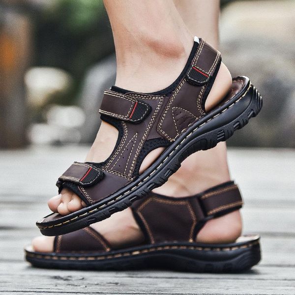 sandals 2021 summer outdoor casual leather men's thick bottom wear-resistant lightweight non-slip breathable beach s, Black
sandals 2021 summer outdoor casual leather men's thick bottom wear-resistant lightweight non-slip breathable beach s, Black