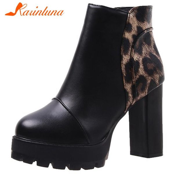 boots karin dropship shoes fashion platform round toe leopard thick heels 10 cm ladies ankel, Black
boots karin dropship shoes fashion platform round toe leopard thick heels 10 cm ladies ankel, Black