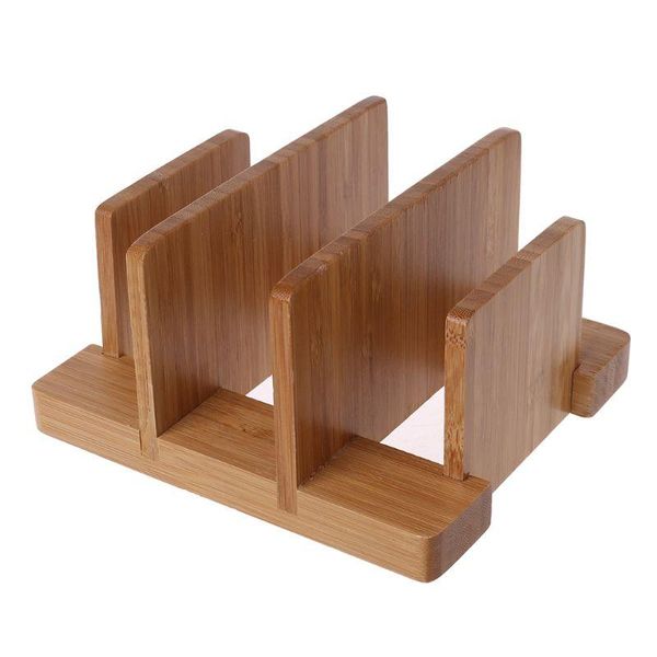 bamboo cutting board storage rack pot lids holder organizer shelf kitchen decor & organization
bamboo cutting board storage rack pot lids holder organizer shelf kitchen decor & organization