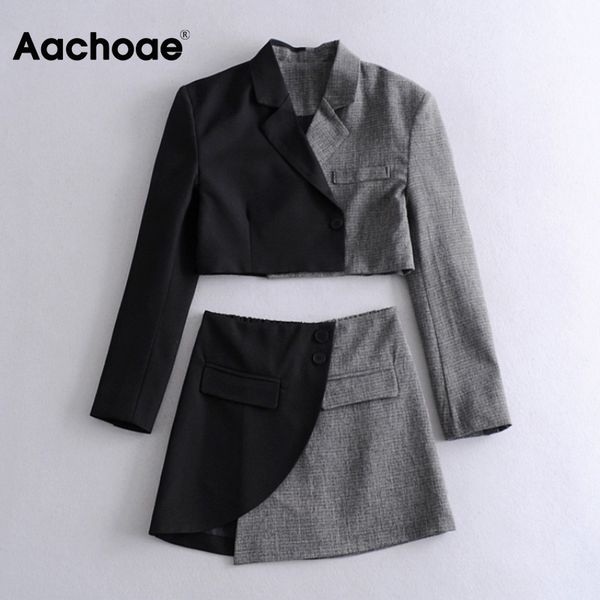 stylish patchwork 2 piece set women notched ne elegant short blazer button poet a line mini skirt sets lady outfit, Black;white
stylish patchwork 2 piece set women notched ne elegant short blazer button poet a line mini skirt sets lady outfit, Black;white
