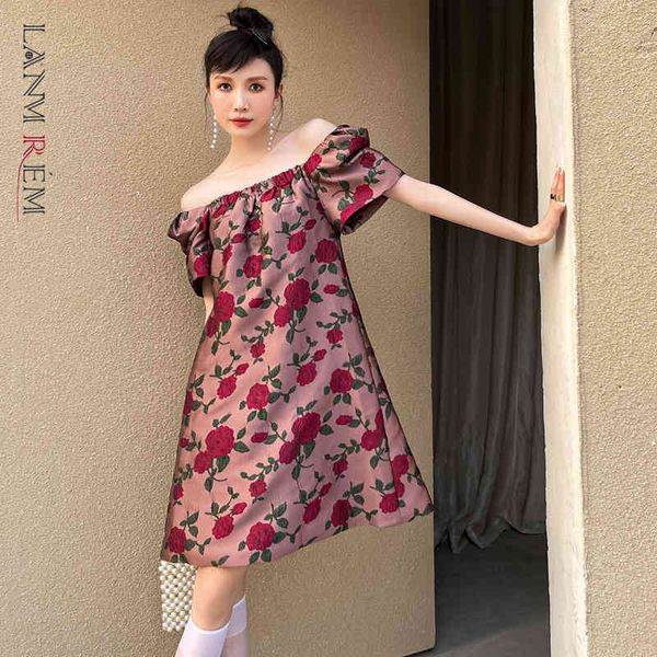 women vintage gauze rose jacquard dress slash neck short sleeve fashion tide spring summer 2f0203 210507, Black;gray
women vintage gauze rose jacquard dress slash neck short sleeve fashion tide spring summer 2f0203 210507, Black;gray