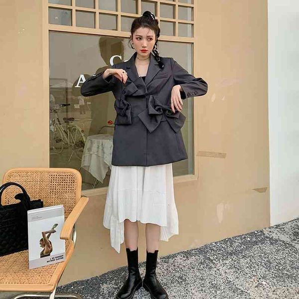 women's suits & blazers grey designer korean blazer women jackets spring autumn ladies and coats fashion clothing kdrx, White;black
women's suits & blazers grey designer korean blazer women jackets spring autumn ladies and coats fashion clothing kdrx, White;black