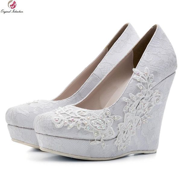 dress shoes summer woman super high wedges heels lace appliques round toe shallow handmade basic pumps plus size 33-43, Black
dress shoes summer woman super high wedges heels lace appliques round toe shallow handmade basic pumps plus size 33-43, Black