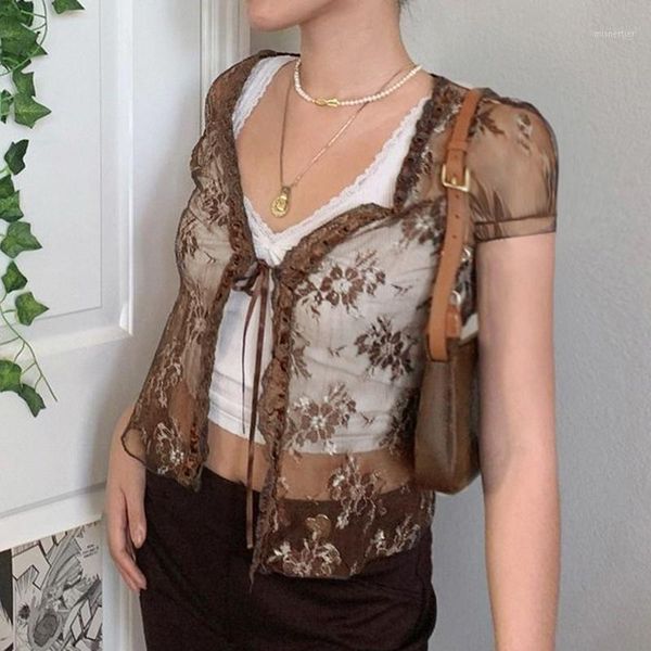 lace short sleeve see-through cardigan mesh summer party club street wear t-shirt women's, White
lace short sleeve see-through cardigan mesh summer party club street wear t-shirt women's, White