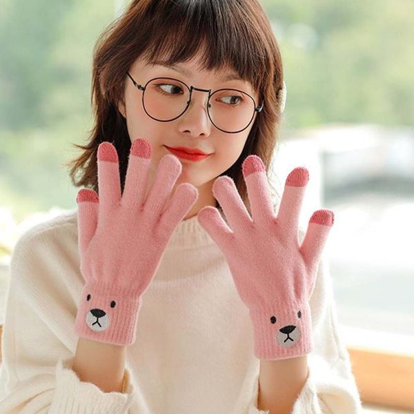 sports gloves 2021 knitted jacquard touch screen mittens women's winter embroidery kawaii bear warm defense cold outdoor five-finger, Black
sports gloves 2021 knitted jacquard touch screen mittens women's winter embroidery kawaii bear warm defense cold outdoor five-finger, Black