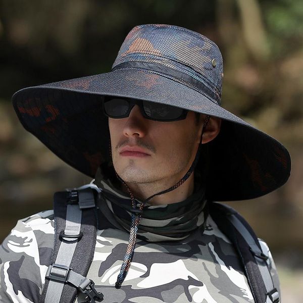 wide brim hats 2021men's summer hat outdoor sun screen camouflage hiking cycling fishing cap big fisherman uv protection, Blue;gray
wide brim hats 2021men's summer hat outdoor sun screen camouflage hiking cycling fishing cap big fisherman uv protection, Blue;gray