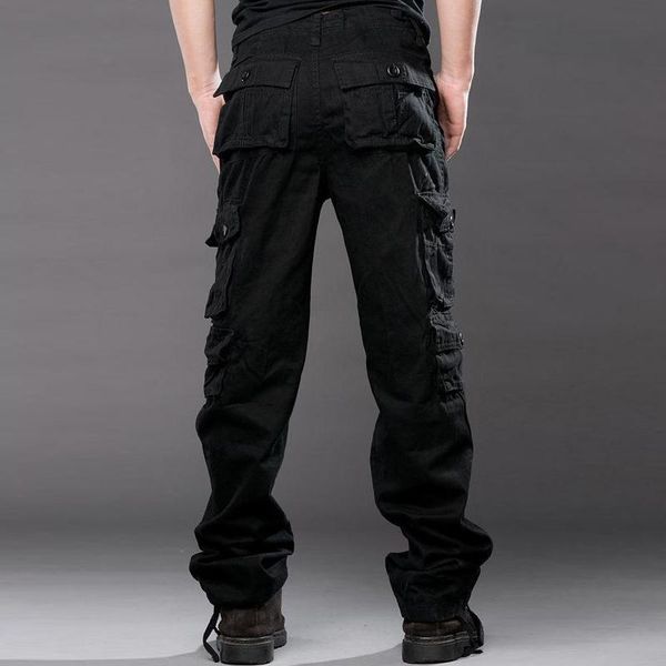 men's pants men camo joggers cargo pant casual multi-pocket overall male combat cotton trousers army, Black
men's pants men camo joggers cargo pant casual multi-pocket overall male combat cotton trousers army, Black