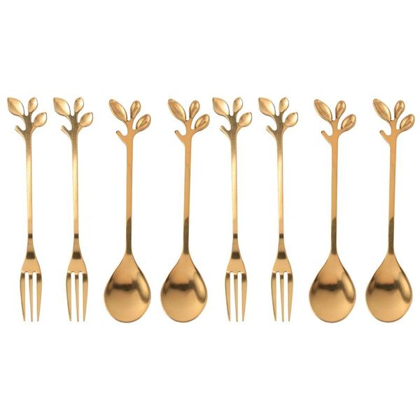 dinnerware sets tableware gold leaf coffee spoon fork,8 pack(4 spoons 4 forks) little demitasse espresso
dinnerware sets tableware gold leaf coffee spoon fork,8 pack(4 spoons 4 forks) little demitasse espresso